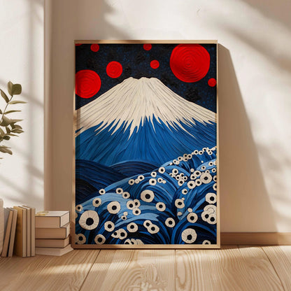 Japanese Wall Art Print, Mt. Fuji Poster, Minimalist Japan Decor