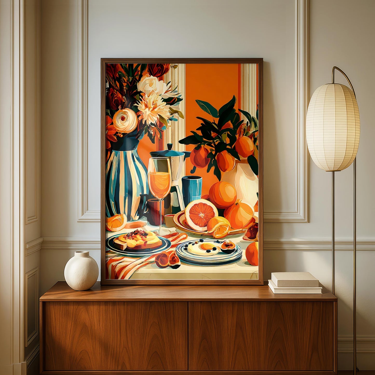 Printable brunch illustration, Citrus poster for the kitchen, Digital download, Instant print | Home decor