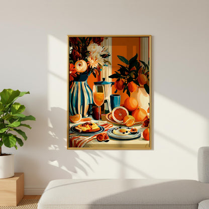 Printable brunch illustration, Citrus poster for the kitchen, Digital download, Instant print | Home decor