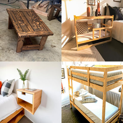 12 Wood Furniture Plans Bundle | Beginner DIY Projects
