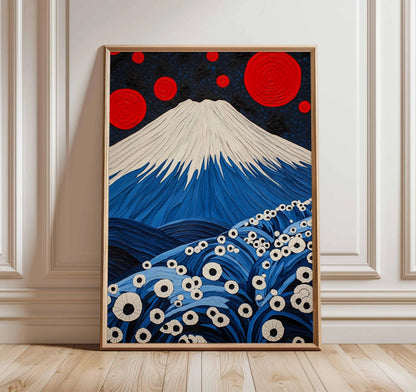 Japanese Wall Art Print, Mt. Fuji Poster, Minimalist Japan Decor