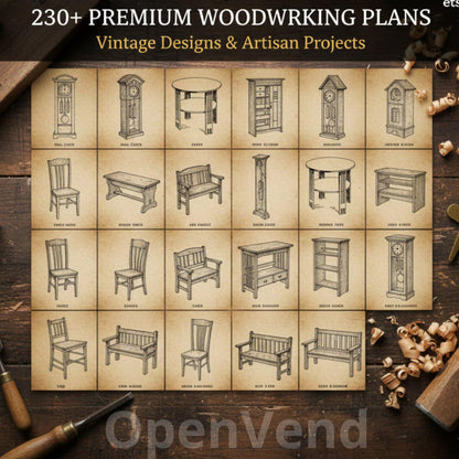 230+ Woodworking Plans Bundle | Furniture, Small Wood Projects & Crafts | DIY Woodworking Plans | Instant Download
